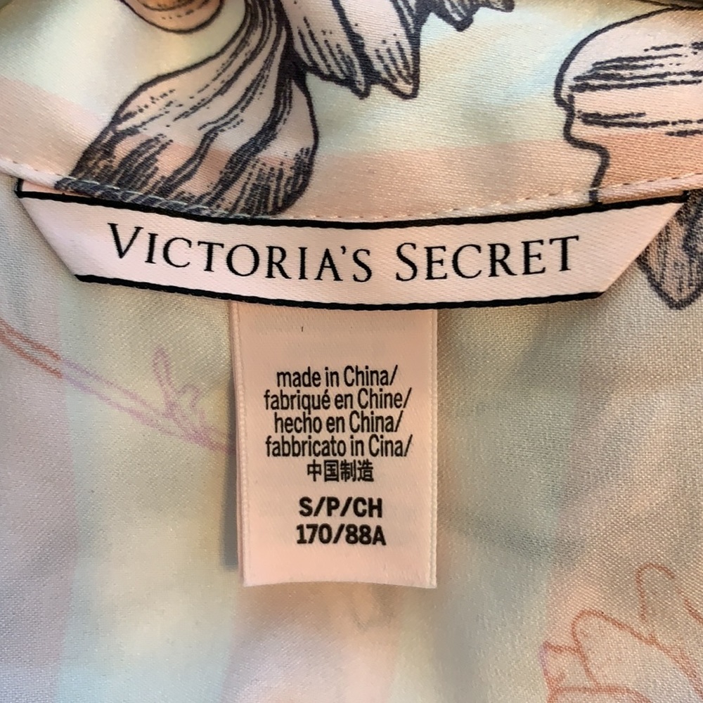 Victoria’s Secret Satin Waist Floral Tie Romper Pajamas - Picture 4 of 16